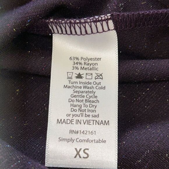 Power 💥 Purple Sparkle ❇️ ✨2 Pocket Skirt Fit & Flare Skirt NWT - Picture 12 of 17